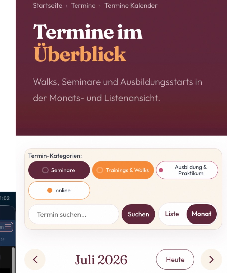 Hundesommer Kalenderfilter auf Mobilgeraet