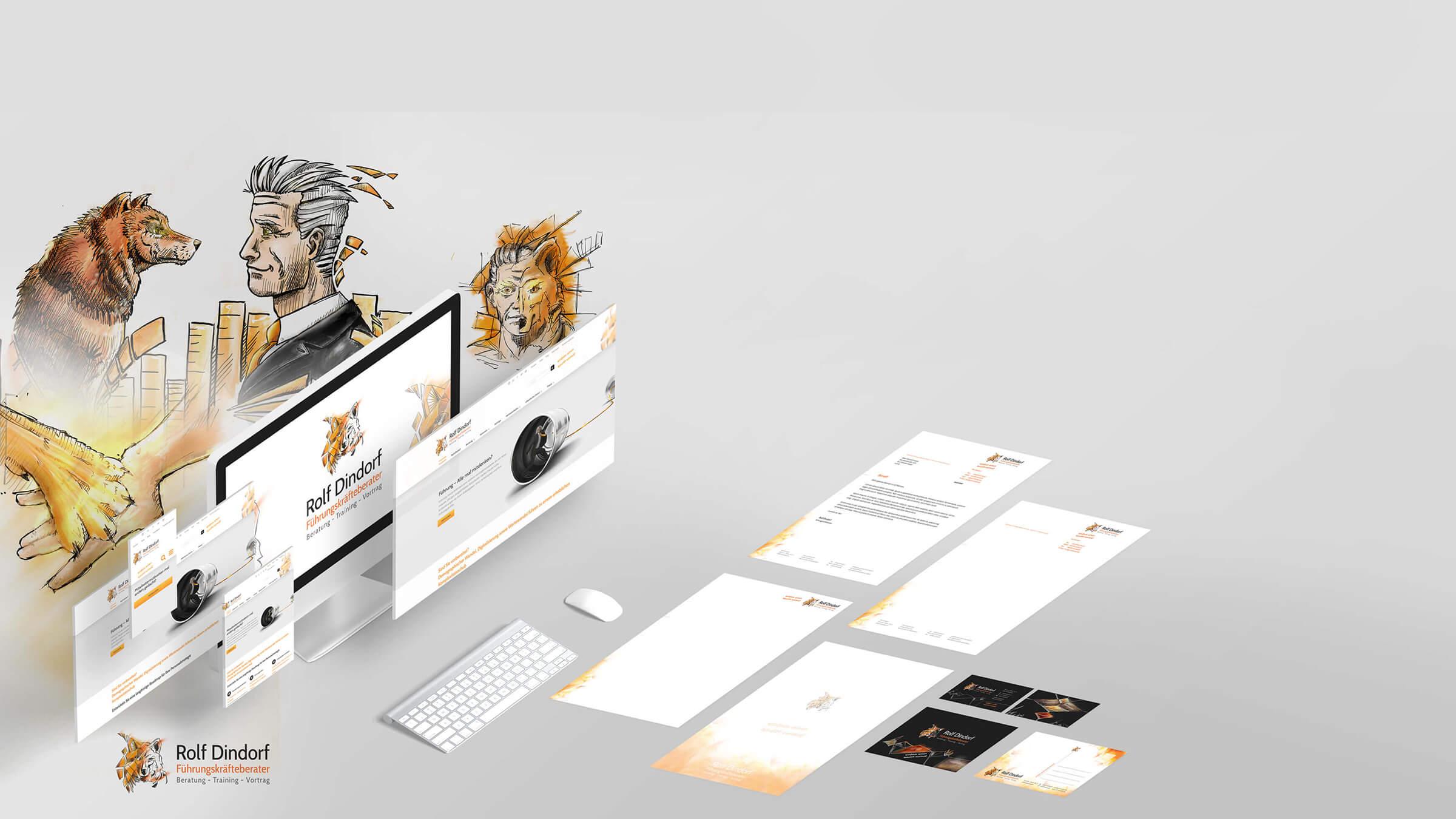 Rolf Dindorf Branding, Illustration und Webdesign