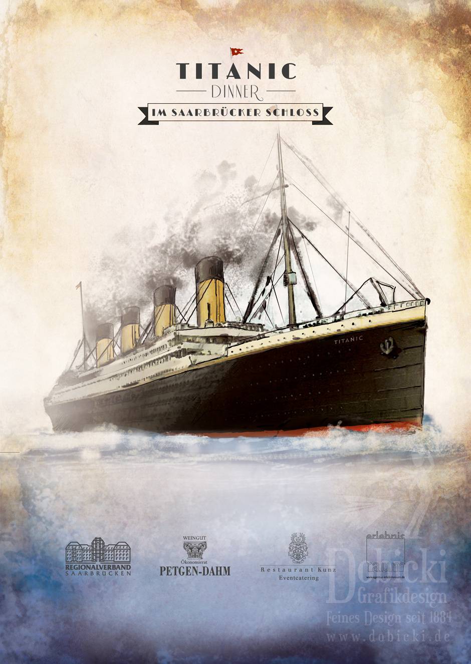 Ansicht des Titanic-Dinner-Kampagnenmotivs