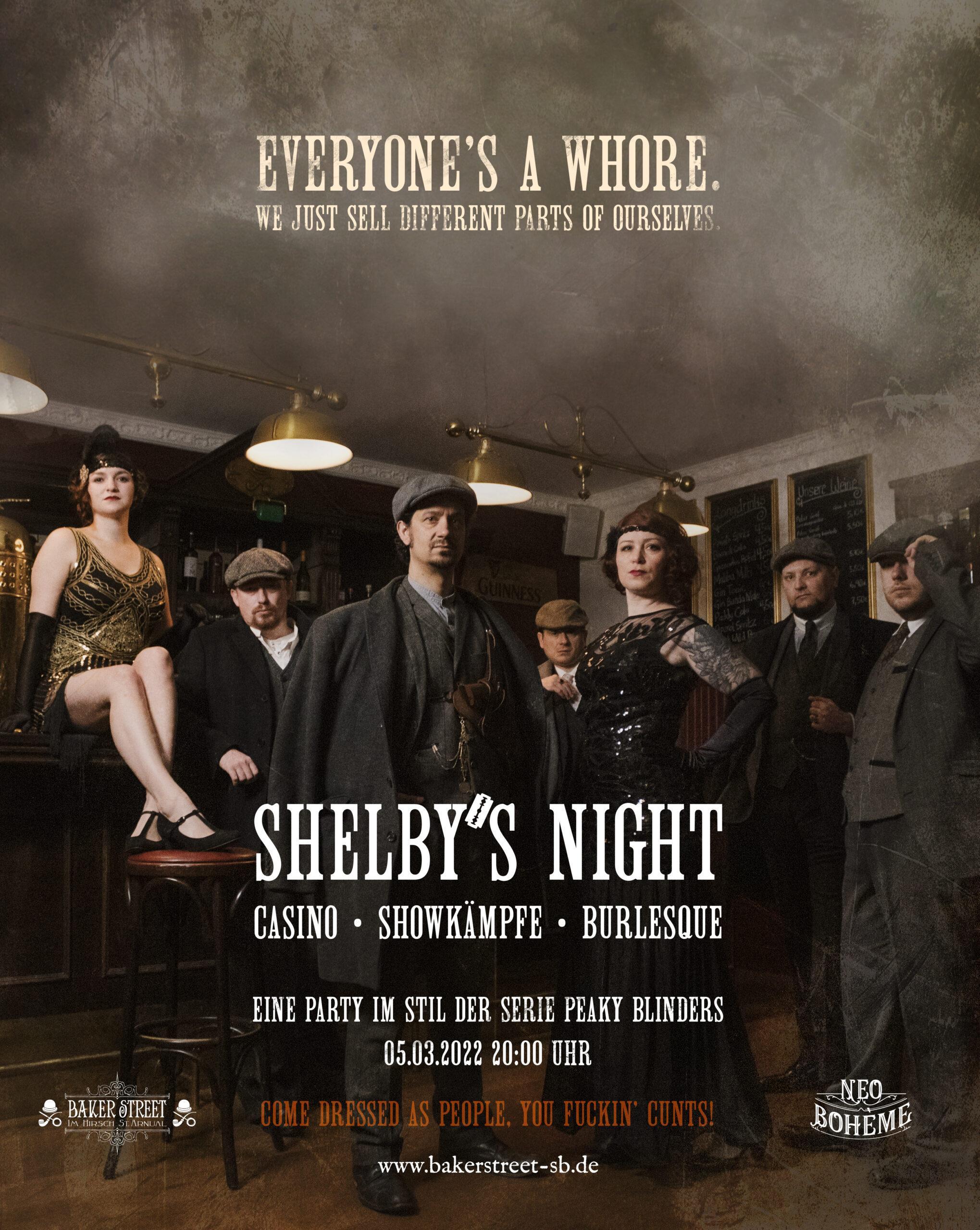 shelbys night gross schmal mit text