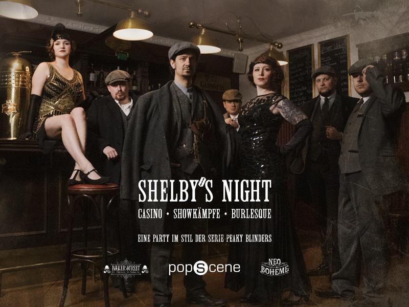 Ansicht des Eventbrandings von Shelby’s Night