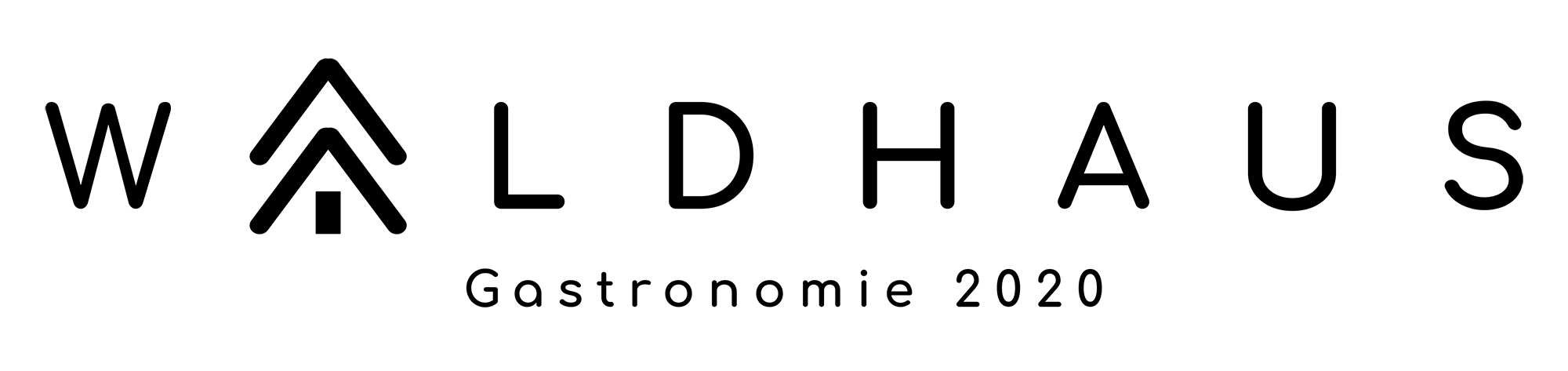 Waldhaus Logo MIT Untertitel SCHWARZ