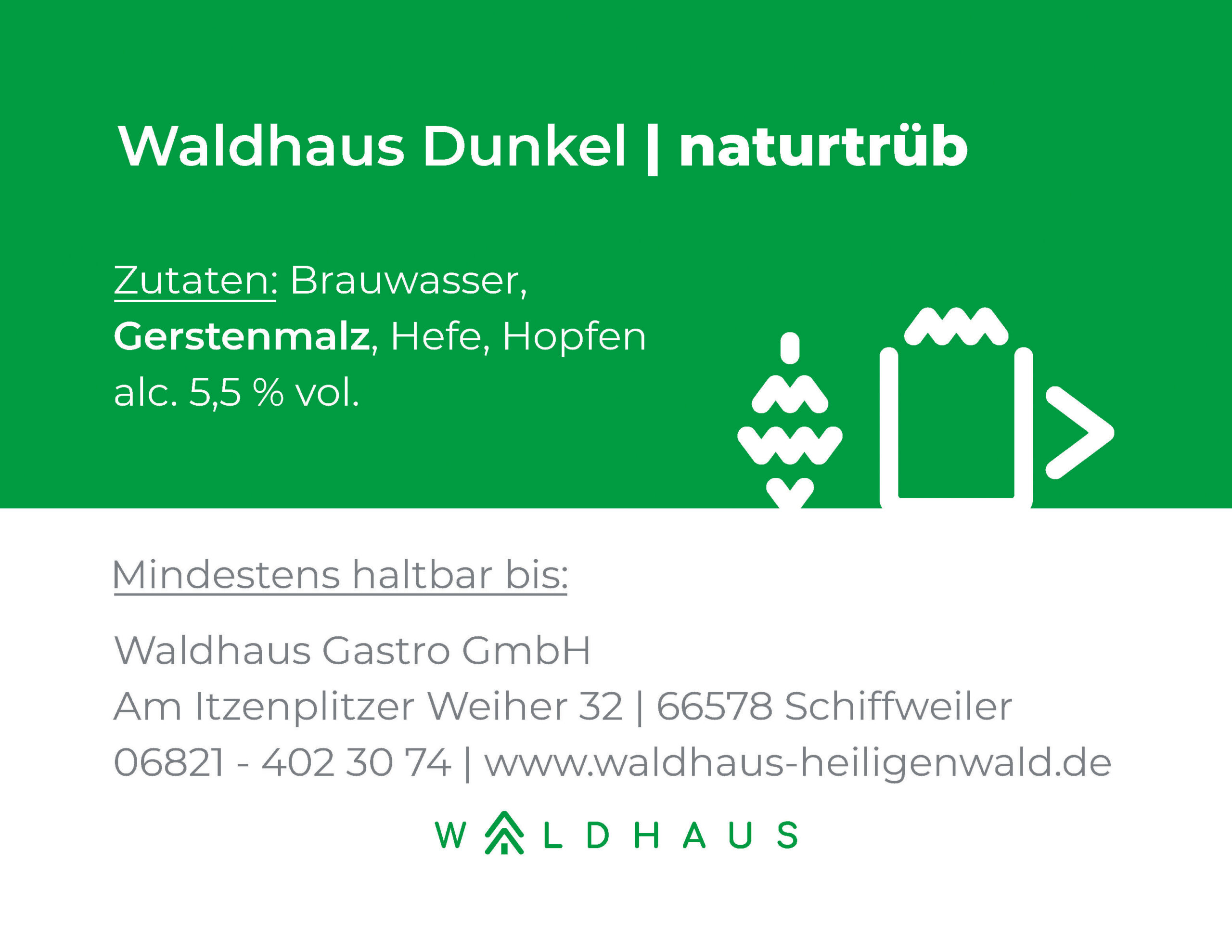 Ansicht einer Banner- oder Etikettenanwendung des Waldhaus-Projekts