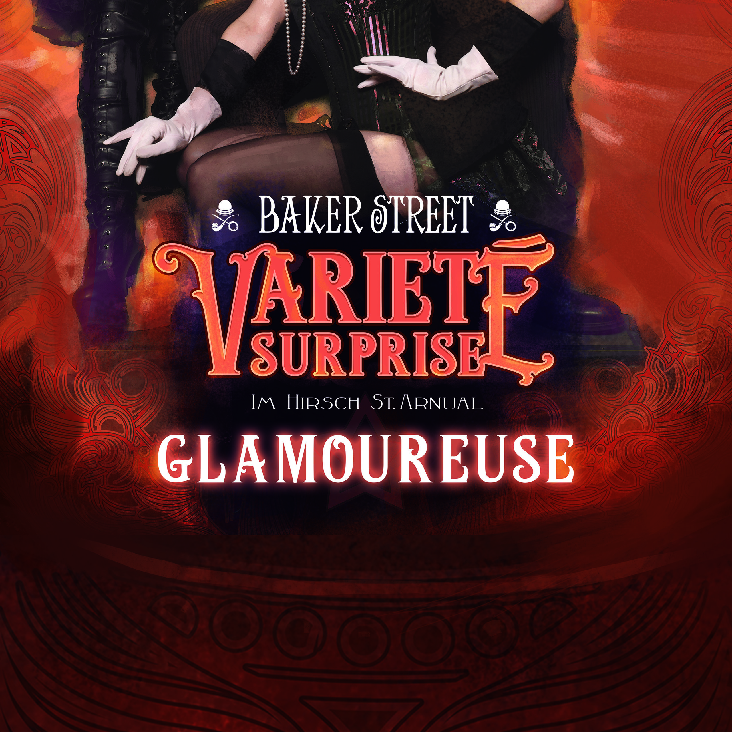 baker street logo insta post 0002 Plakat Bakerstreet Variete surprise glamoureuse 1
