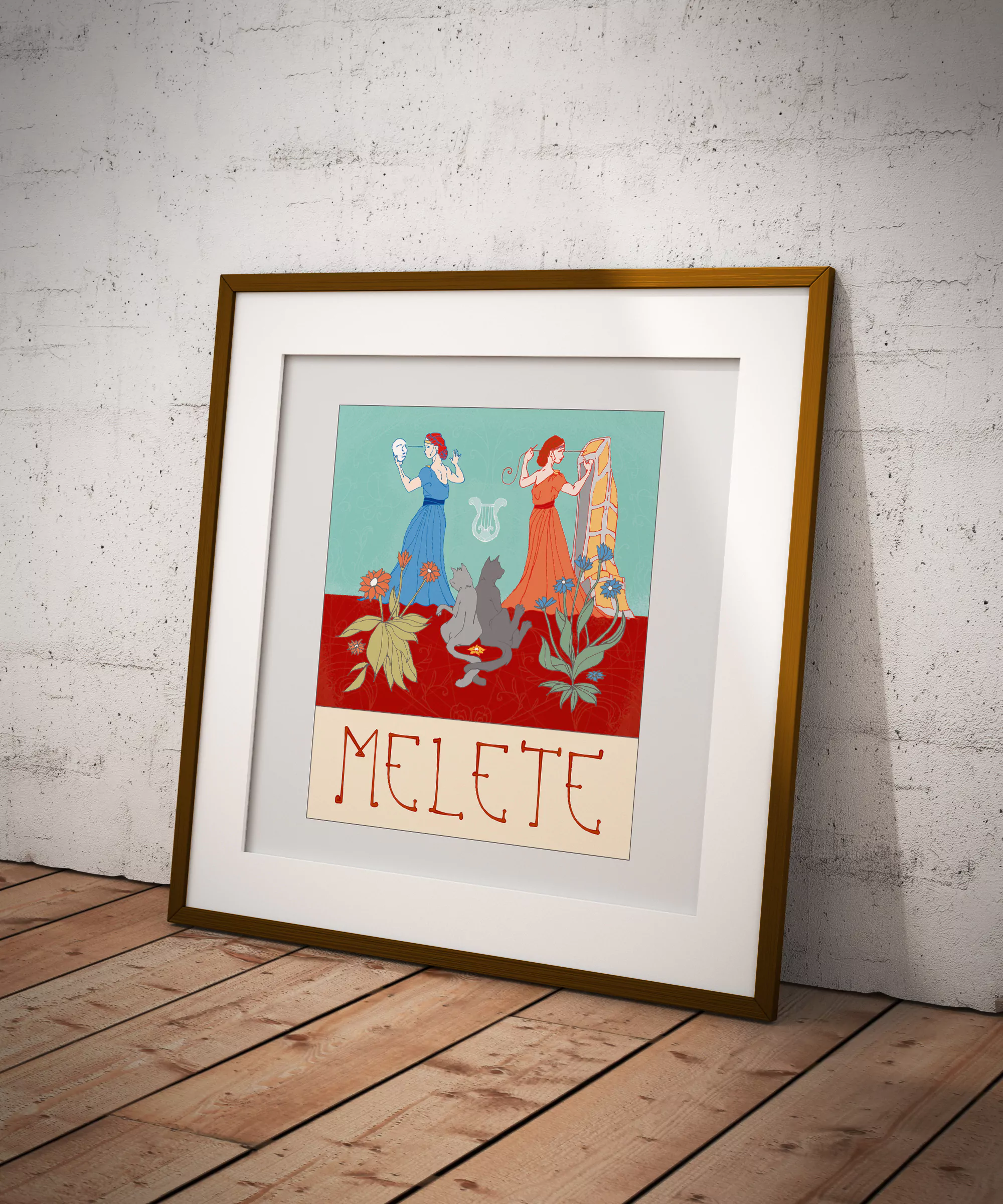 MELETE Square Poster Frame Mockup 2